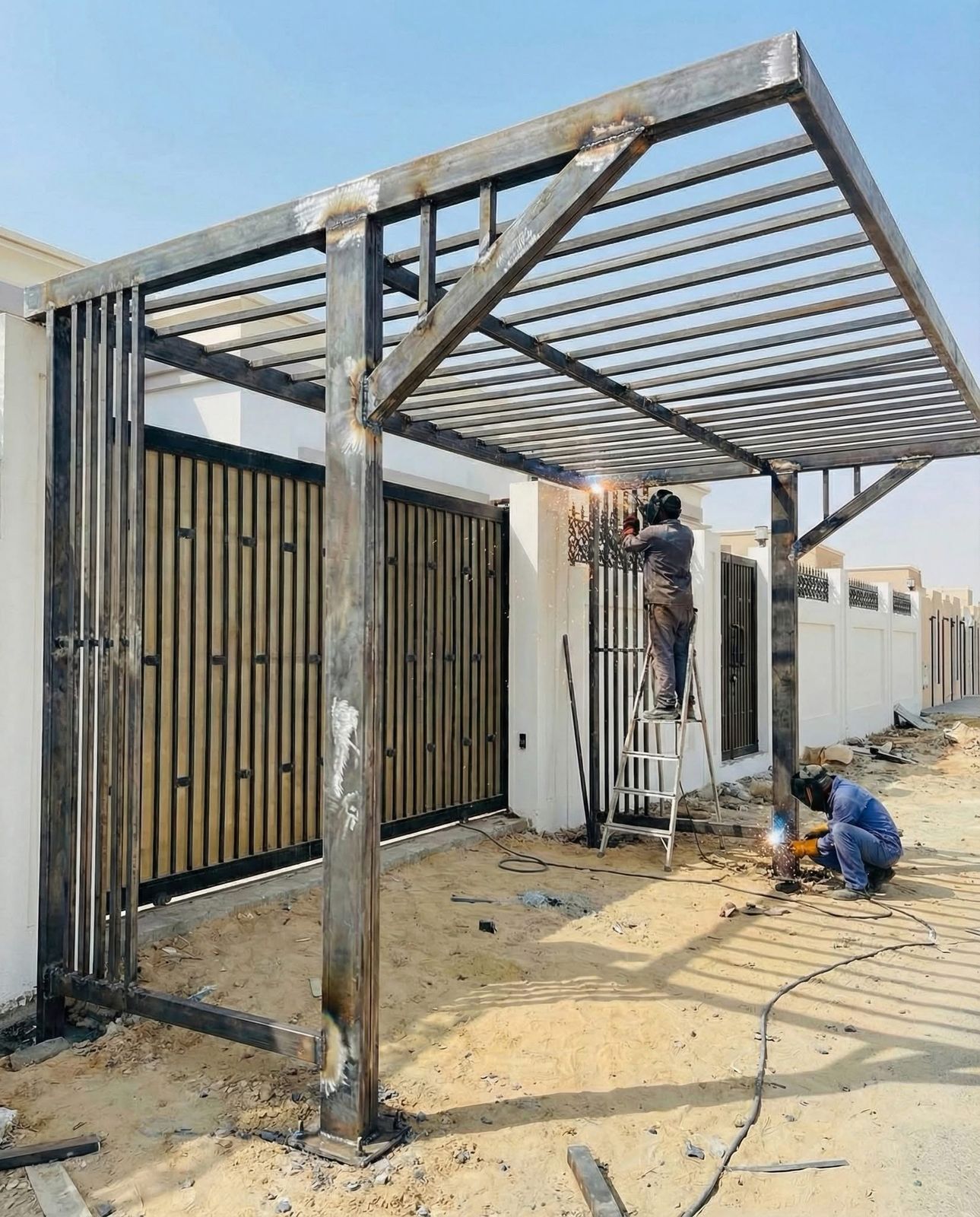 Steel Pergola Construction