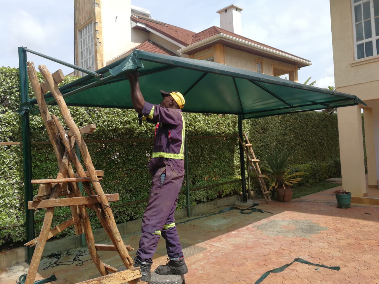 Car Shade fabric Installation