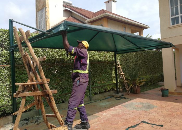 Car Shade fabric Installation